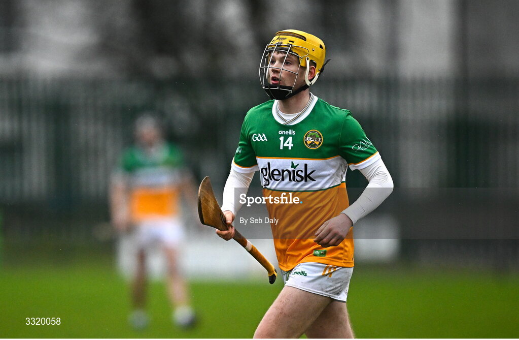 11 January 2026; Daniel Bourke of Offaly during the Dioralyte Walsh Cup semi-final match between Galway and Offaly at Duggan Park in Ballinasloe, Galway. Photo by Seb Daly/Sportsfile