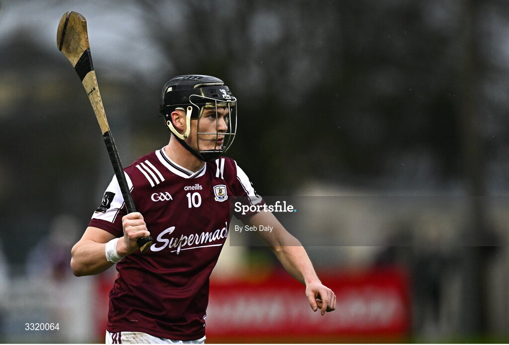 11 January 2026; Darragh Neary of Galway during the Dioralyte Walsh Cup semi-final match between Galway and Offaly at Duggan Park in Ballinasloe, Galway. Photo by Seb Daly/Sportsfile