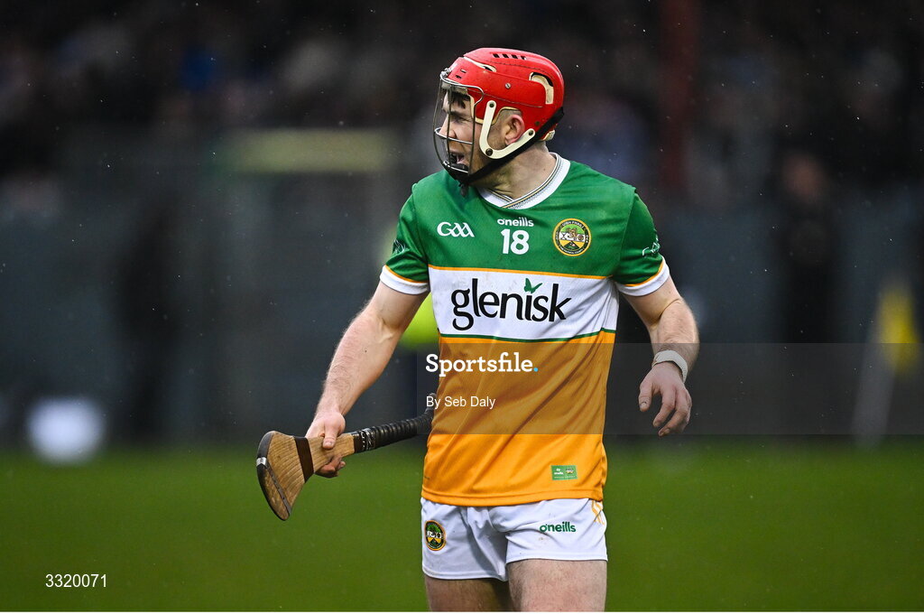 11 January 2026; Charlie Mitchell of Offaly during the Dioralyte Walsh Cup semi-final match between Galway and Offaly at Duggan Park in Ballinasloe, Galway. Photo by Seb Daly/Sportsfile