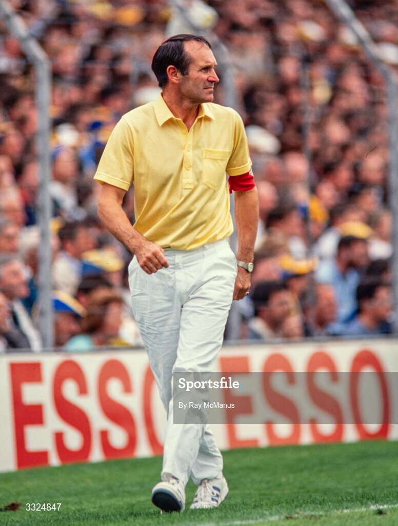 6 August 1989; Antrim manager Jim Nelson during the All-Ireland Senior Hurling Championship Semi-Final match between Antrim and Offaly in at Croke Park in Dublin. Photo by Ray McManus/Sportsfile