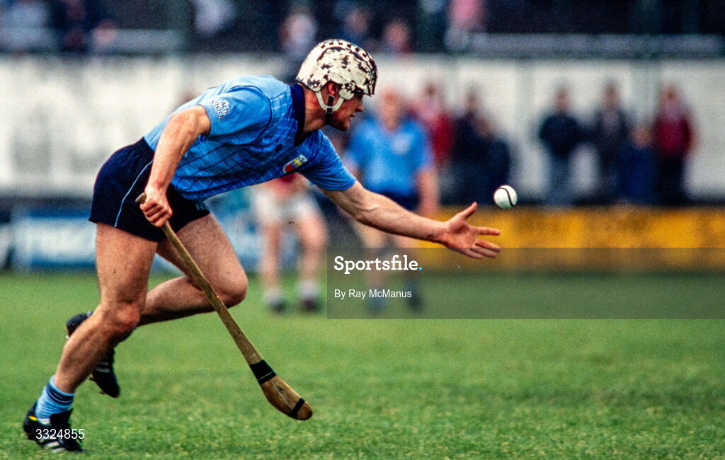 16 April 1989; Sean McDermott of Dublin in action during the Royal Liver National Hurling League Semi-Final match between Galway and Dublin at Croke Park in Dublin. Photo by Ray McManus/Sportsfile