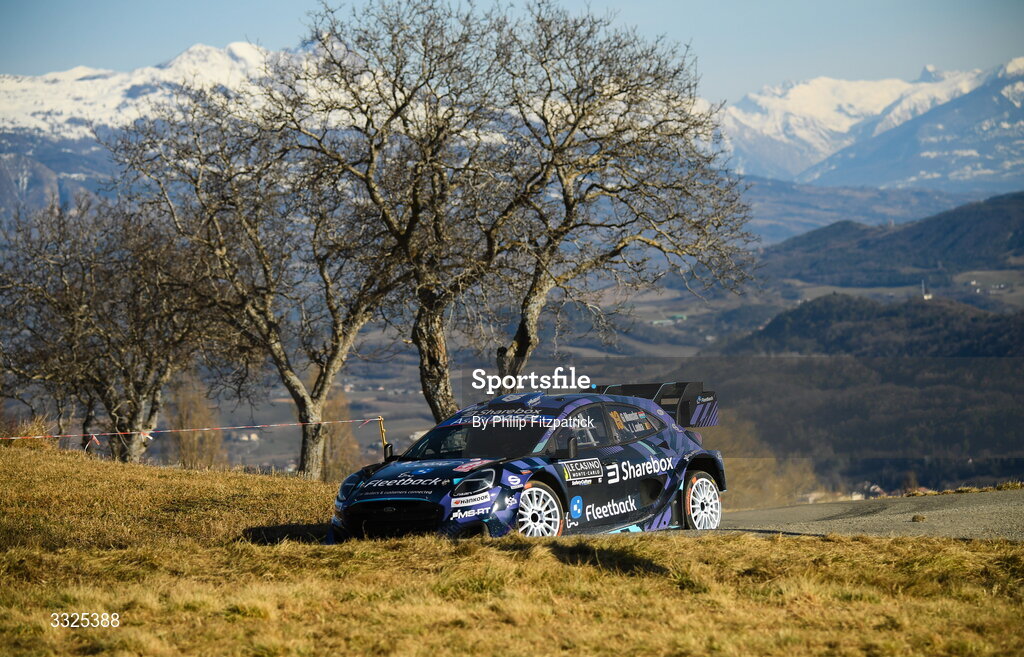 21 January 2026; Grégoire Munster and Louis Louka compete in their Ford Puma Rally1 during day one of the FIA World Rally Championship Round One in Monte Carlo, France. Photo by Philip Fitzpatrick/Sportsfile