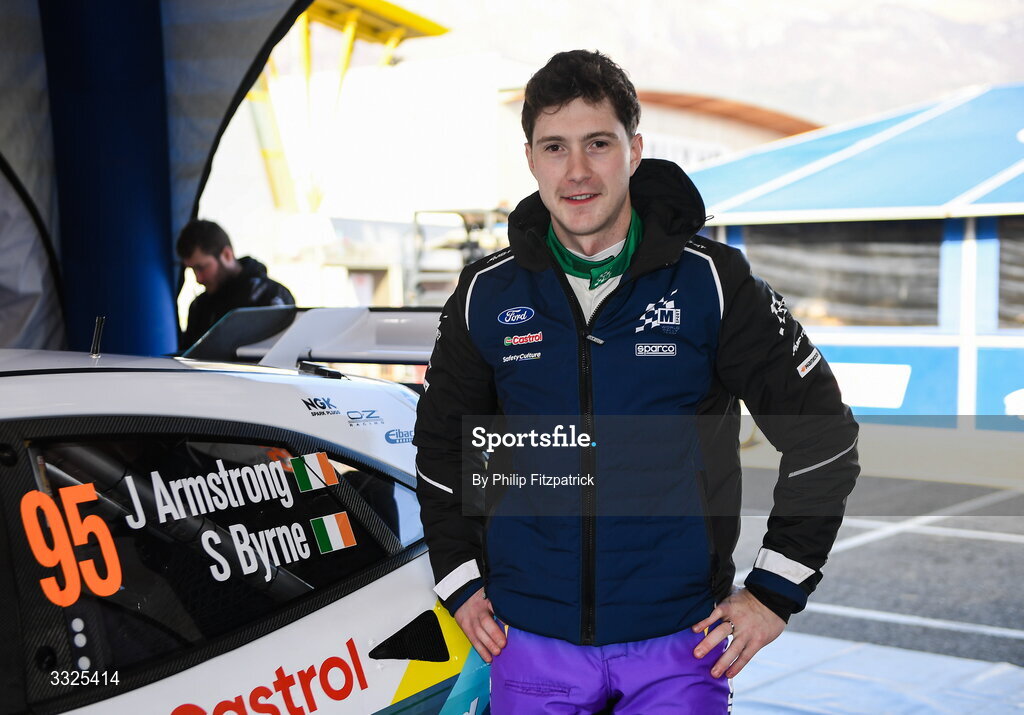 21 January 2026; Jon Armstrong of Ireland with his Ford Puma Rally1 during day one of the FIA World Rally Championship Round One in Monte Carlo, France. Photo by Philip Fitzpatrick/Sportsfile