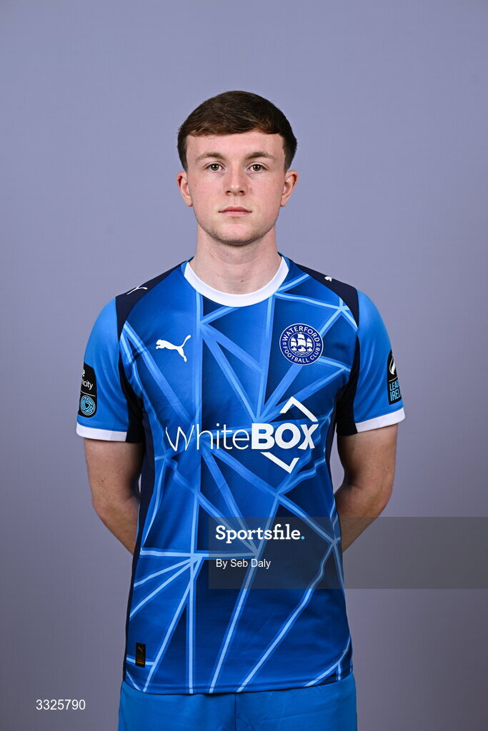 21 January 2026; Conor Carty during a Waterford FC squad portraits session at the SETU Arena in Carriganore, Waterford. Photo by Seb Daly/Sportsfile