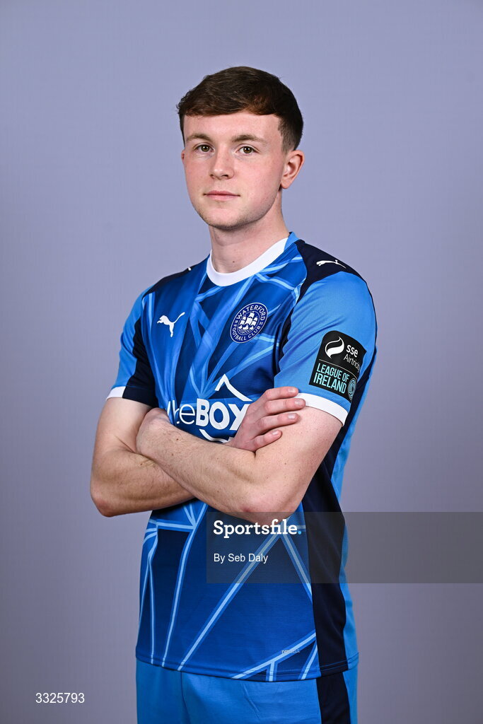 21 January 2026; Conor Carty during a Waterford FC squad portraits session at the SETU Arena in Carriganore, Waterford. Photo by Seb Daly/Sportsfile