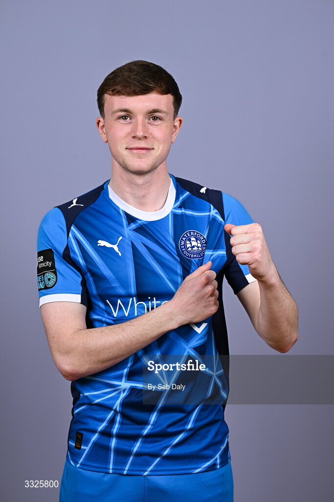 21 January 2026; Conor Carty during a Waterford FC squad portraits session at the SETU Arena in Carriganore, Waterford. Photo by Seb Daly/Sportsfile