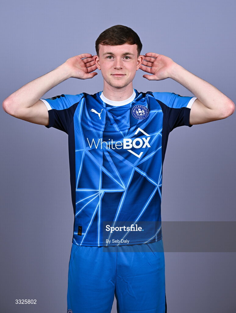 21 January 2026; Conor Carty during a Waterford FC squad portraits session at the SETU Arena in Carriganore, Waterford. Photo by Seb Daly/Sportsfile