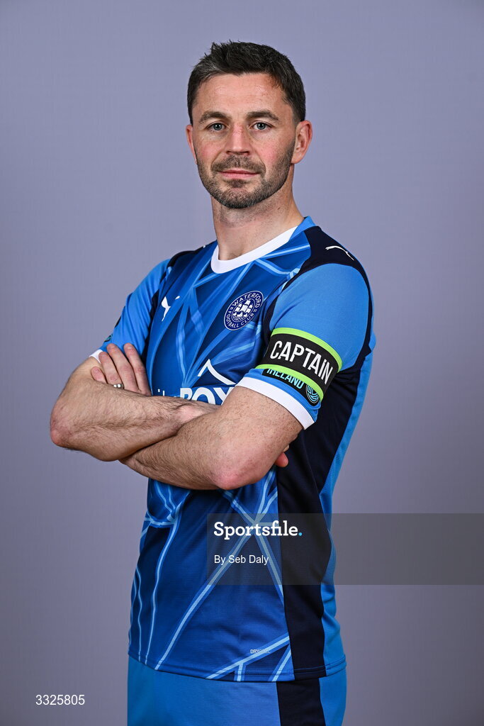 21 January 2026; Pádraig Amond during a Waterford FC squad portraits session at the SETU Arena in Carriganore, Waterford. Photo by Seb Daly/Sportsfile