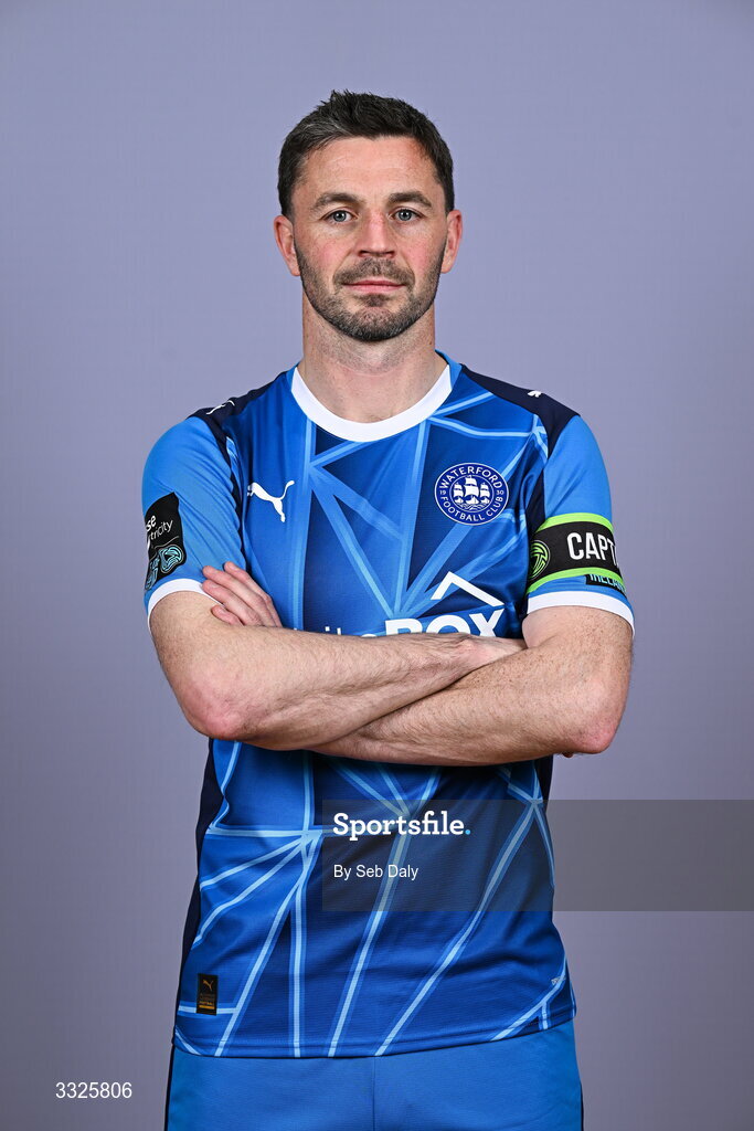 21 January 2026; Pádraig Amond during a Waterford FC squad portraits session at the SETU Arena in Carriganore, Waterford. Photo by Seb Daly/Sportsfile