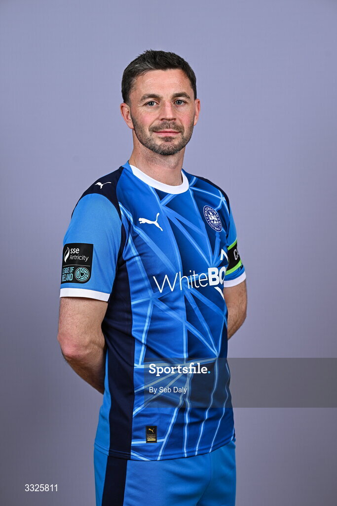 21 January 2026; Pádraig Amond during a Waterford FC squad portraits session at the SETU Arena in Carriganore, Waterford. Photo by Seb Daly/Sportsfile