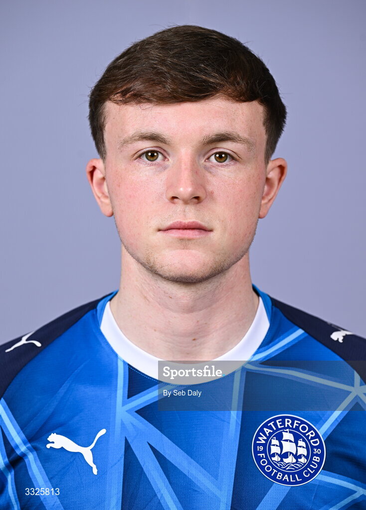 21 January 2026; Conor Carty during a Waterford FC squad portraits session at the SETU Arena in Carriganore, Waterford. Photo by Seb Daly/Sportsfile