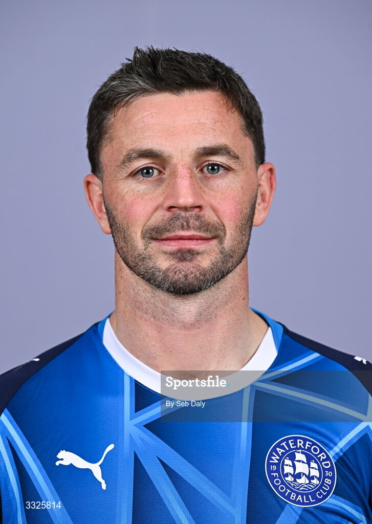 21 January 2026; Pádraig Amond during a Waterford FC squad portraits session at the SETU Arena in Carriganore, Waterford. Photo by Seb Daly/Sportsfile