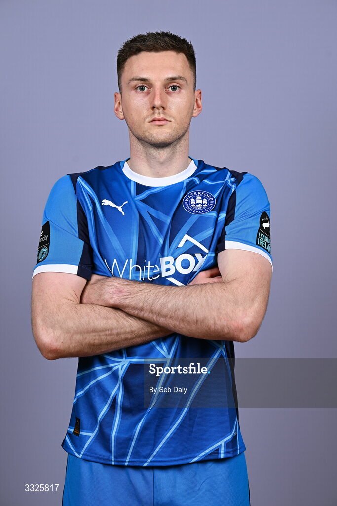 21 January 2026; Hayden Cann during a Waterford FC squad portraits session at the SETU Arena in Carriganore, Waterford. Photo by Seb Daly/Sportsfile