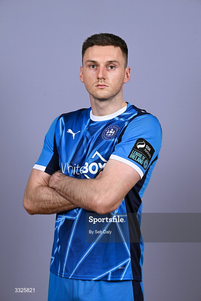 21 January 2026; Hayden Cann during a Waterford FC squad portraits session at the SETU Arena in Carriganore, Waterford. Photo by Seb Daly/Sportsfile