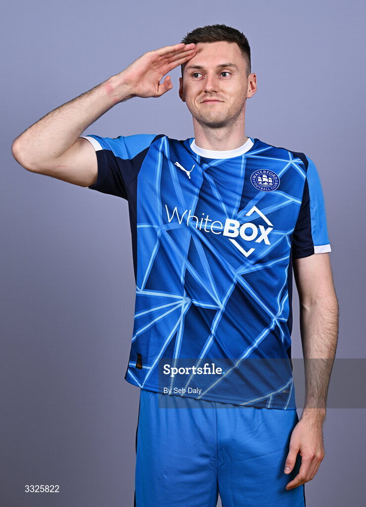 21 January 2026; Hayden Cann during a Waterford FC squad portraits session at the SETU Arena in Carriganore, Waterford. Photo by Seb Daly/Sportsfile