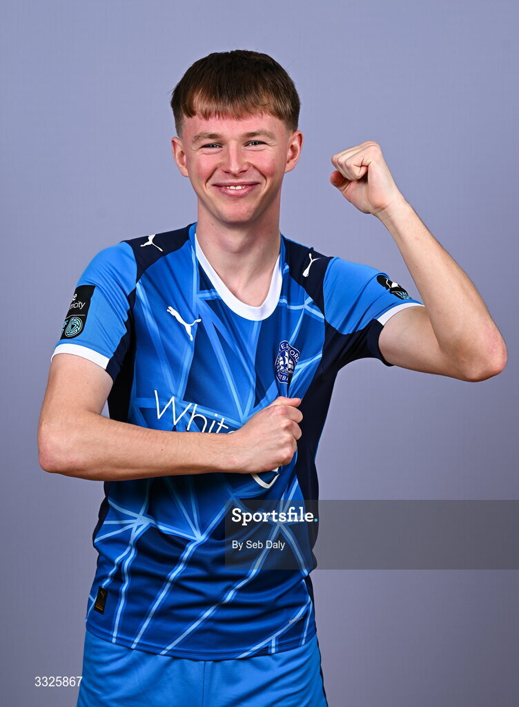 21 January 2026; Conan Noonan during a Waterford FC squad portraits session at the SETU Arena in Carriganore, Waterford. Photo by Seb Daly/Sportsfile
