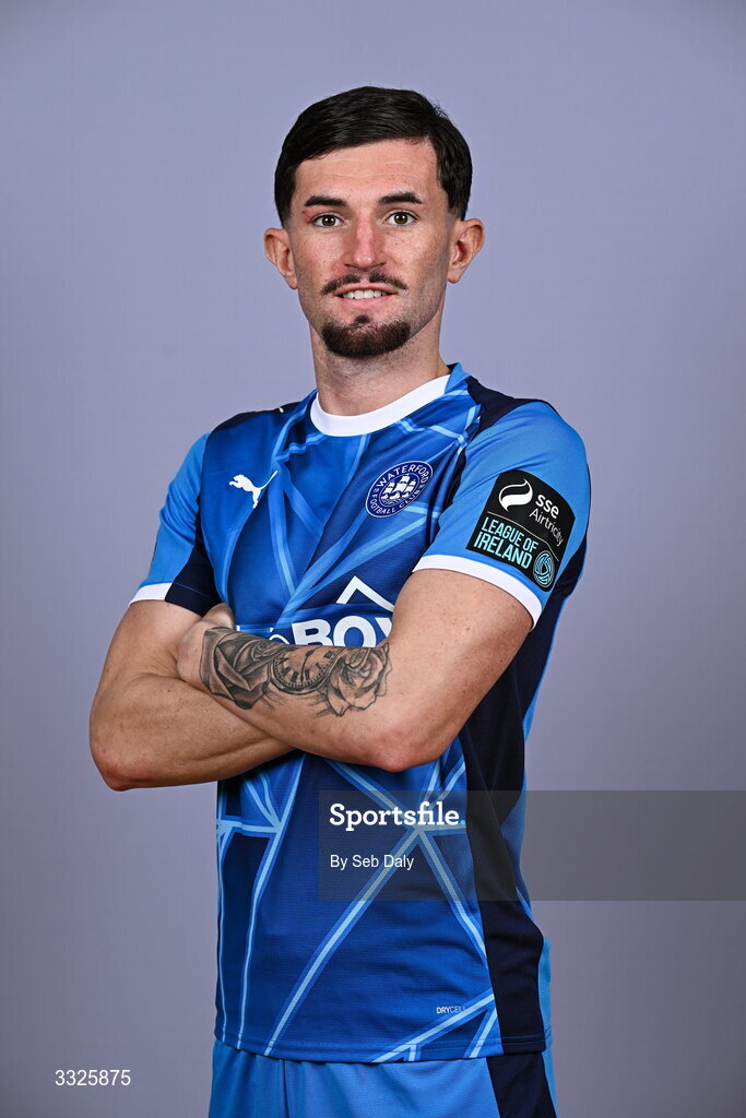 21 January 2026; Luke Heeney during a Waterford FC squad portraits session at the SETU Arena in Carriganore, Waterford. Photo by Seb Daly/Sportsfile