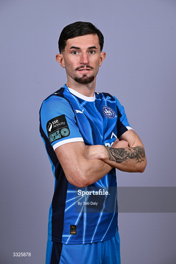 21 January 2026; Luke Heeney during a Waterford FC squad portraits session at the SETU Arena in Carriganore, Waterford. Photo by Seb Daly/Sportsfile