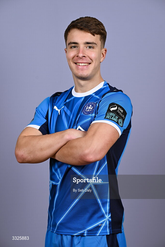 21 January 2026; Tommy Lonergan during a Waterford FC squad portraits session at the SETU Arena in Carriganore, Waterford. Photo by Seb Daly/Sportsfile