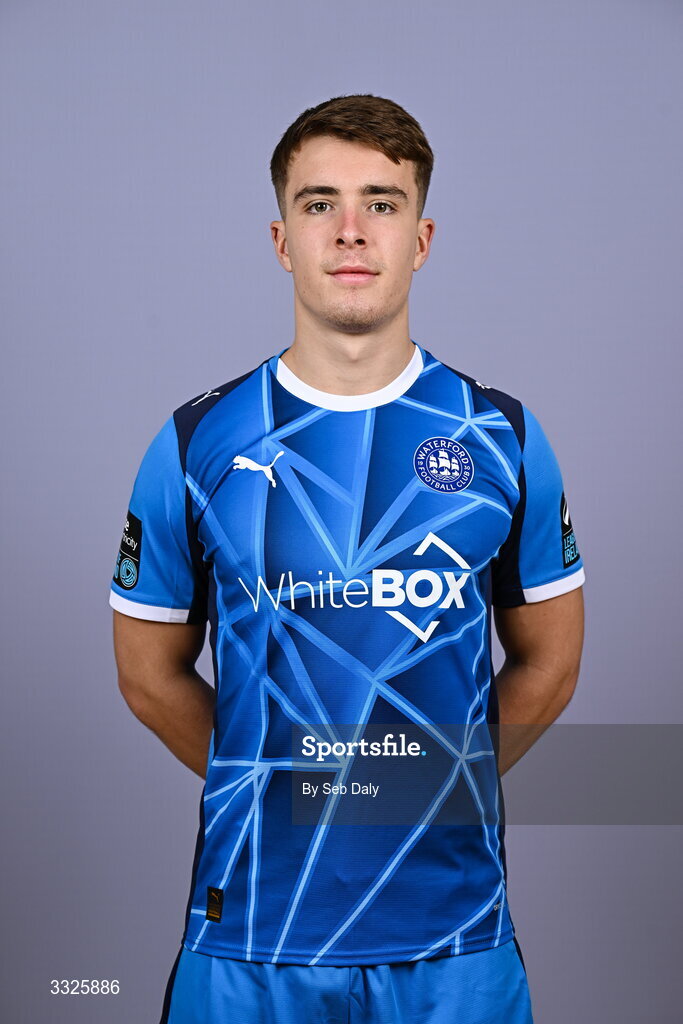 21 January 2026; Tommy Lonergan during a Waterford FC squad portraits session at the SETU Arena in Carriganore, Waterford. Photo by Seb Daly/Sportsfile