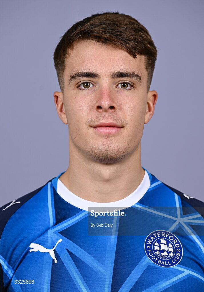 21 January 2026; Tommy Lonergan during a Waterford FC squad portraits session at the SETU Arena in Carriganore, Waterford. Photo by Seb Daly/Sportsfile