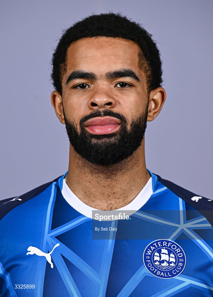 21 January 2026; Trae Coyle during a Waterford FC squad portraits session at the SETU Arena in Carriganore, Waterford. Photo by Seb Daly/Sportsfile