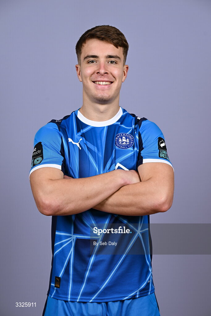 21 January 2026; Tommy Lonergan during a Waterford FC squad portraits session at the SETU Arena in Carriganore, Waterford. Photo by Seb Daly/Sportsfile