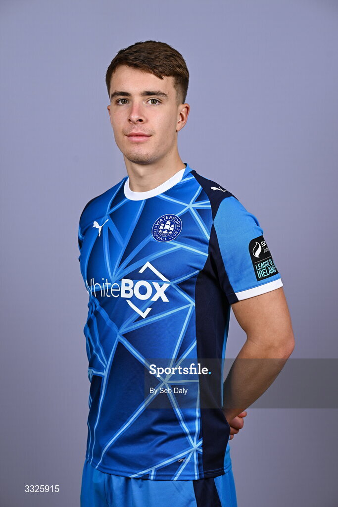 21 January 2026; Tommy Lonergan during a Waterford FC squad portraits session at the SETU Arena in Carriganore, Waterford. Photo by Seb Daly/Sportsfile