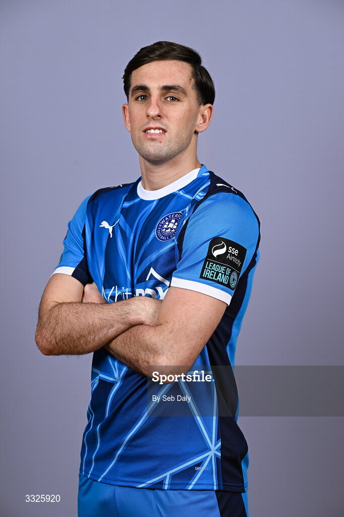 21 January 2026; Dean McMenamy during a Waterford FC squad portraits session at the SETU Arena in Carriganore, Waterford. Photo by Seb Daly/Sportsfile