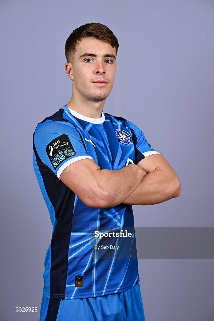 21 January 2026; Tommy Lonergan during a Waterford FC squad portraits session at the SETU Arena in Carriganore, Waterford. Photo by Seb Daly/Sportsfile