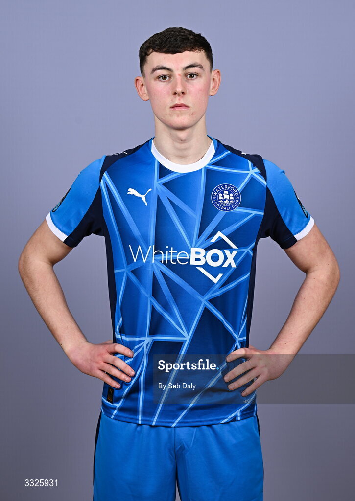 21 January 2026; Sean Keane during a Waterford FC squad portraits session at the SETU Arena in Carriganore, Waterford. Photo by Seb Daly/Sportsfile