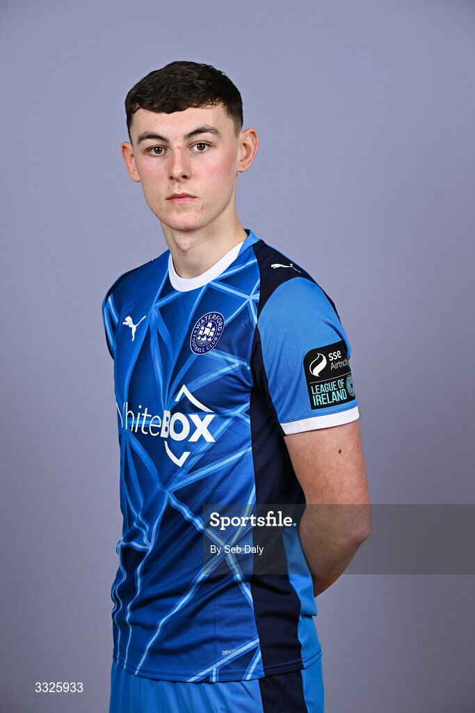 21 January 2026; Sean Keane during a Waterford FC squad portraits session at the SETU Arena in Carriganore, Waterford. Photo by Seb Daly/Sportsfile