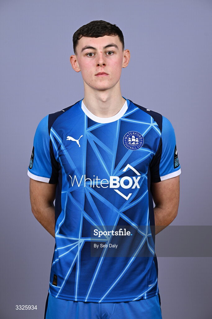 21 January 2026; Sean Keane during a Waterford FC squad portraits session at the SETU Arena in Carriganore, Waterford. Photo by Seb Daly/Sportsfile