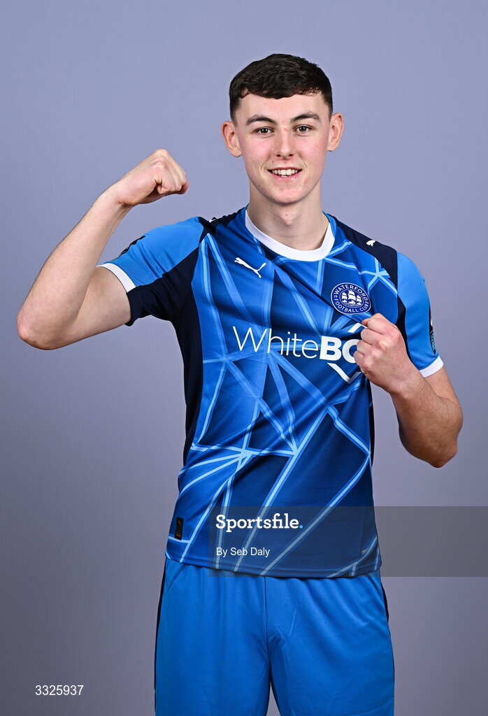 21 January 2026; Sean Keane during a Waterford FC squad portraits session at the SETU Arena in Carriganore, Waterford. Photo by Seb Daly/Sportsfile