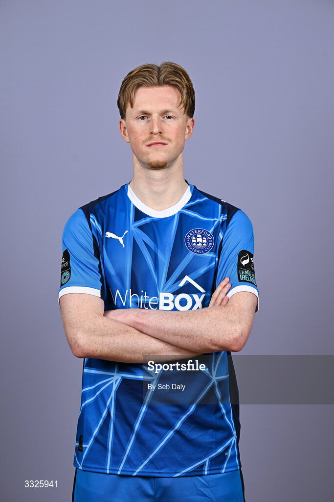 21 January 2026; Jorgen Voilas during a Waterford FC squad portraits session at the SETU Arena in Carriganore, Waterford. Photo by Seb Daly/Sportsfile