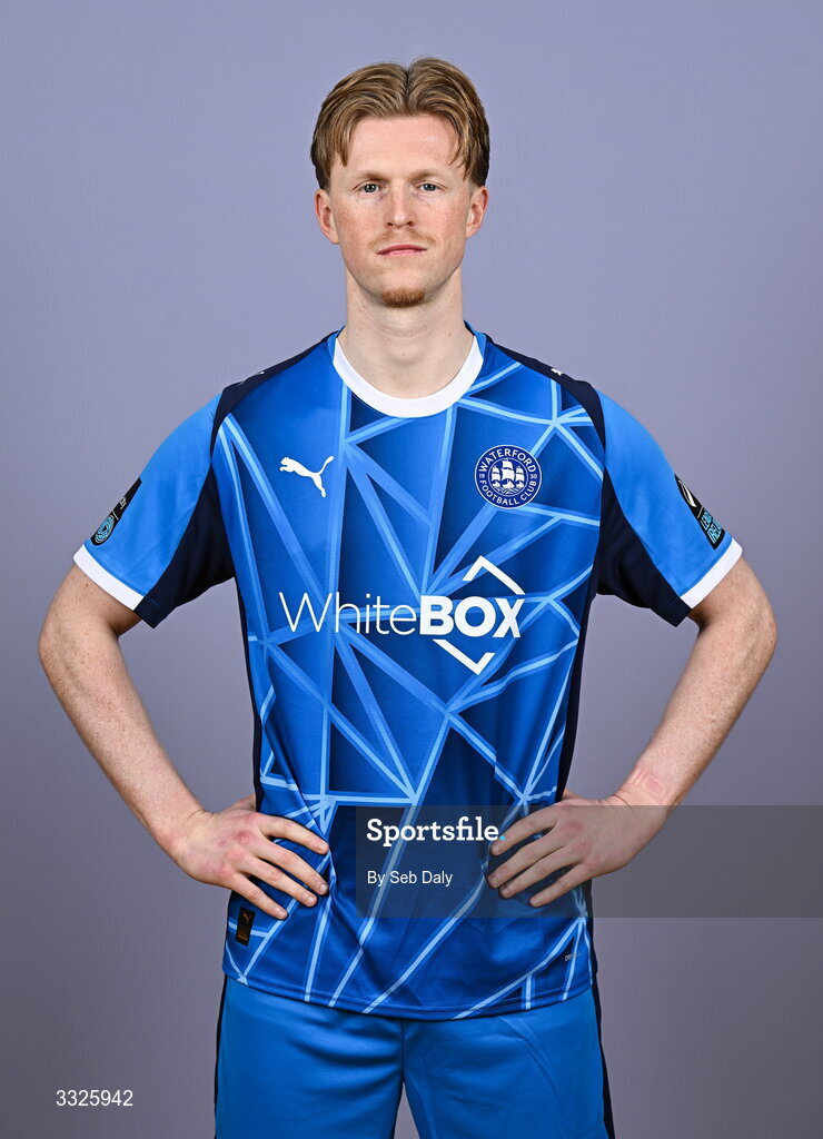 21 January 2026; Jorgen Voilas during a Waterford FC squad portraits session at the SETU Arena in Carriganore, Waterford. Photo by Seb Daly/Sportsfile