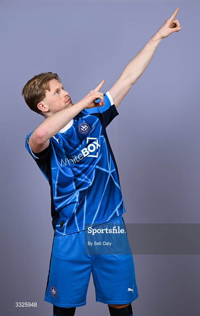 21 January 2026; Jorgen Voilas during a Waterford FC squad portraits session at the SETU Arena in Carriganore, Waterford. Photo by Seb Daly/Sportsfile