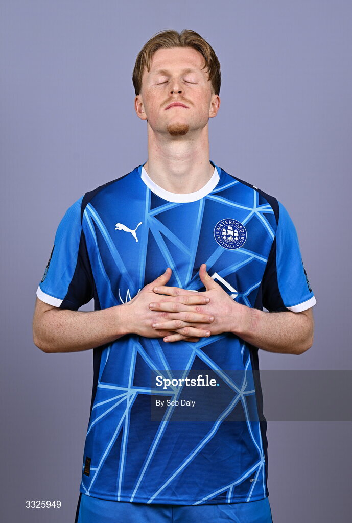 21 January 2026; Jorgen Voilas during a Waterford FC squad portraits session at the SETU Arena in Carriganore, Waterford. Photo by Seb Daly/Sportsfile