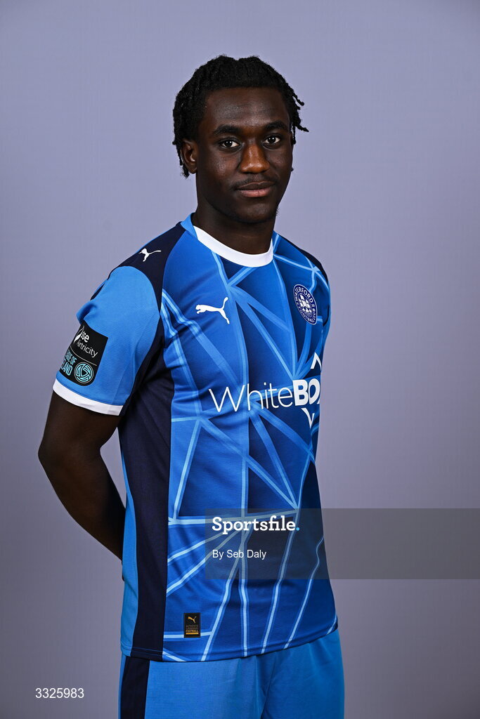 21 January 2026; Mo Oladiti during a Waterford FC squad portraits session at the SETU Arena in Carriganore, Waterford. Photo by Seb Daly/Sportsfile