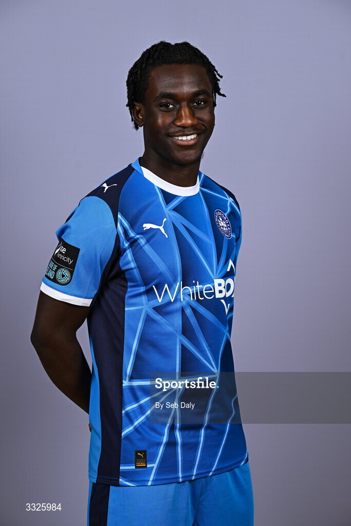 21 January 2026; Mo Oladiti during a Waterford FC squad portraits session at the SETU Arena in Carriganore, Waterford. Photo by Seb Daly/Sportsfile