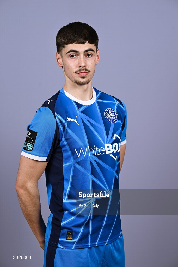 21 January 2026; Ronan Mansfield during a Waterford FC squad portraits session at the SETU Arena in Carriganore, Waterford. Photo by Seb Daly/Sportsfile