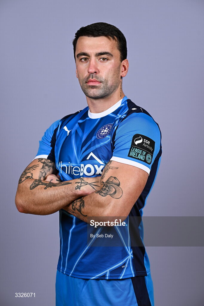 21 January 2026; John Mahon during a Waterford FC squad portraits session at the SETU Arena in Carriganore, Waterford. Photo by Seb Daly/Sportsfile