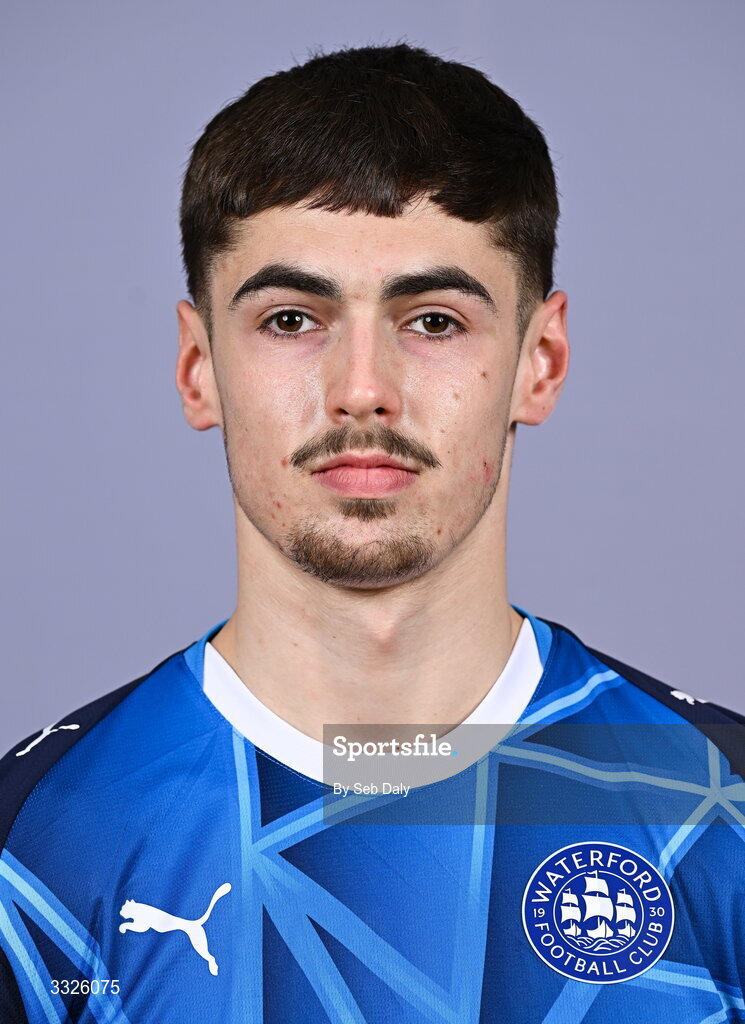 21 January 2026; Ronan Mansfield during a Waterford FC squad portraits session at the SETU Arena in Carriganore, Waterford. Photo by Seb Daly/Sportsfile