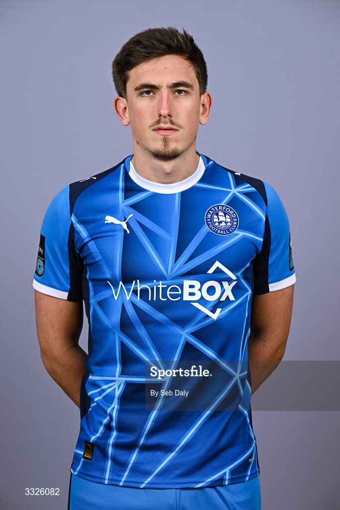 21 January 2026; Finlay Armstrong during a Waterford FC squad portraits session at the SETU Arena in Carriganore, Waterford. Photo by Seb Daly/Sportsfile