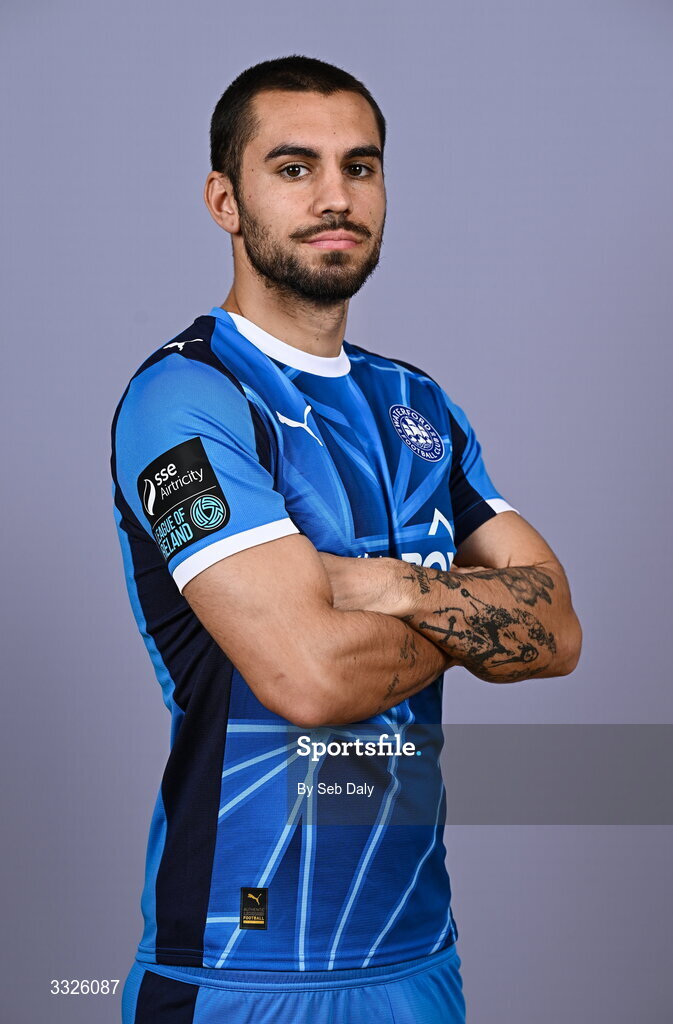 21 January 2026; Jordan Faria during a Waterford FC squad portraits session at the SETU Arena in Carriganore, Waterford. Photo by Seb Daly/Sportsfile