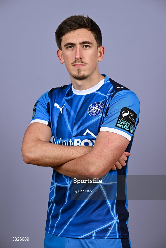 21 January 2026; Finlay Armstrong during a Waterford FC squad portraits session at the SETU Arena in Carriganore, Waterford. Photo by Seb Daly/Sportsfile
