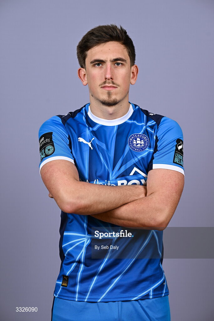 21 January 2026; Finlay Armstrong during a Waterford FC squad portraits session at the SETU Arena in Carriganore, Waterford. Photo by Seb Daly/Sportsfile