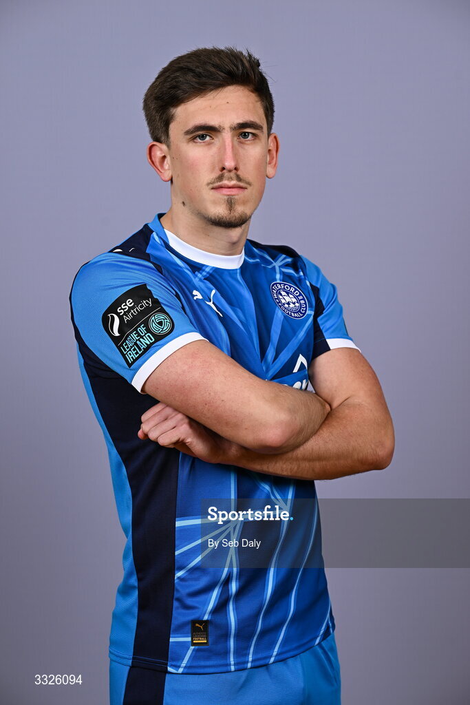 21 January 2026; Finlay Armstrong during a Waterford FC squad portraits session at the SETU Arena in Carriganore, Waterford. Photo by Seb Daly/Sportsfile