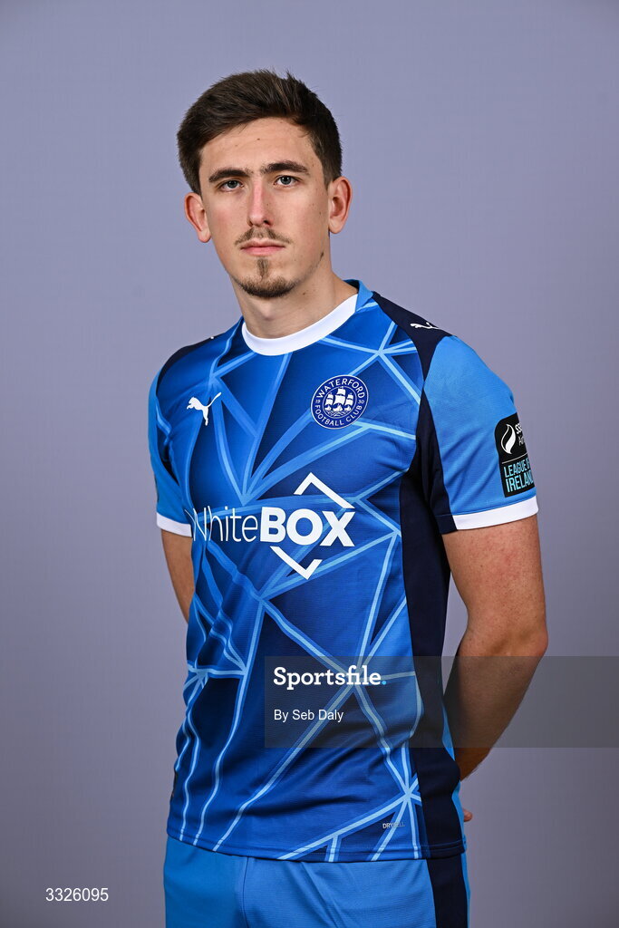 21 January 2026; Finlay Armstrong during a Waterford FC squad portraits session at the SETU Arena in Carriganore, Waterford. Photo by Seb Daly/Sportsfile