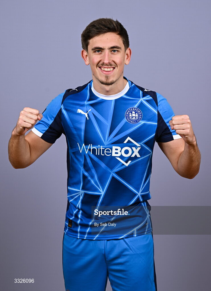 21 January 2026; Finlay Armstrong during a Waterford FC squad portraits session at the SETU Arena in Carriganore, Waterford. Photo by Seb Daly/Sportsfile